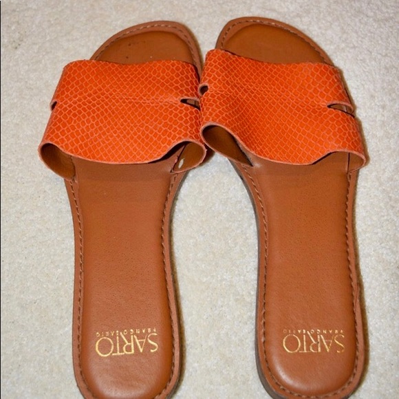 franco sarto orange sandals